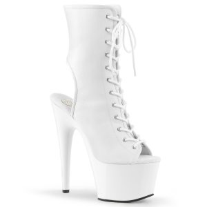 Pleaser 7" Adore 1016 Ankle Boot Matte White Shoes