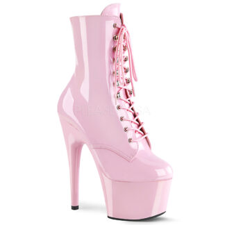 Pleaser 7" Adore 1020 Ankle Boots Patent Baby Pink