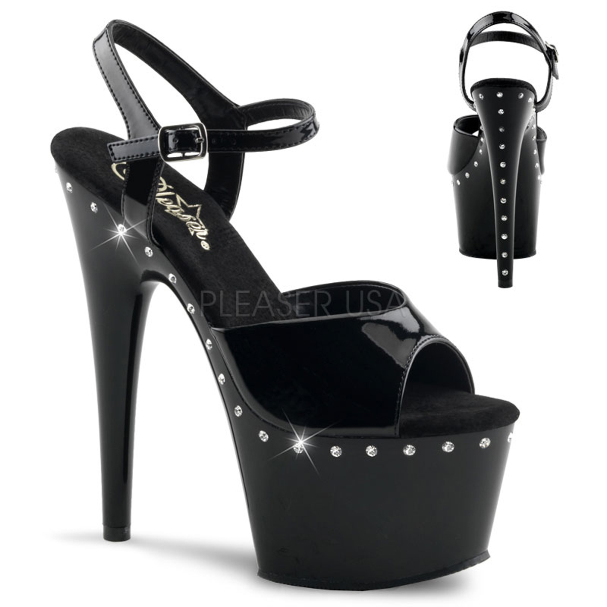 Pleaser | REVOLVER-709G Platform Sandal | REV709G/GG/M | Available online |  SexyShoes.com – SEXYSHOES.COM