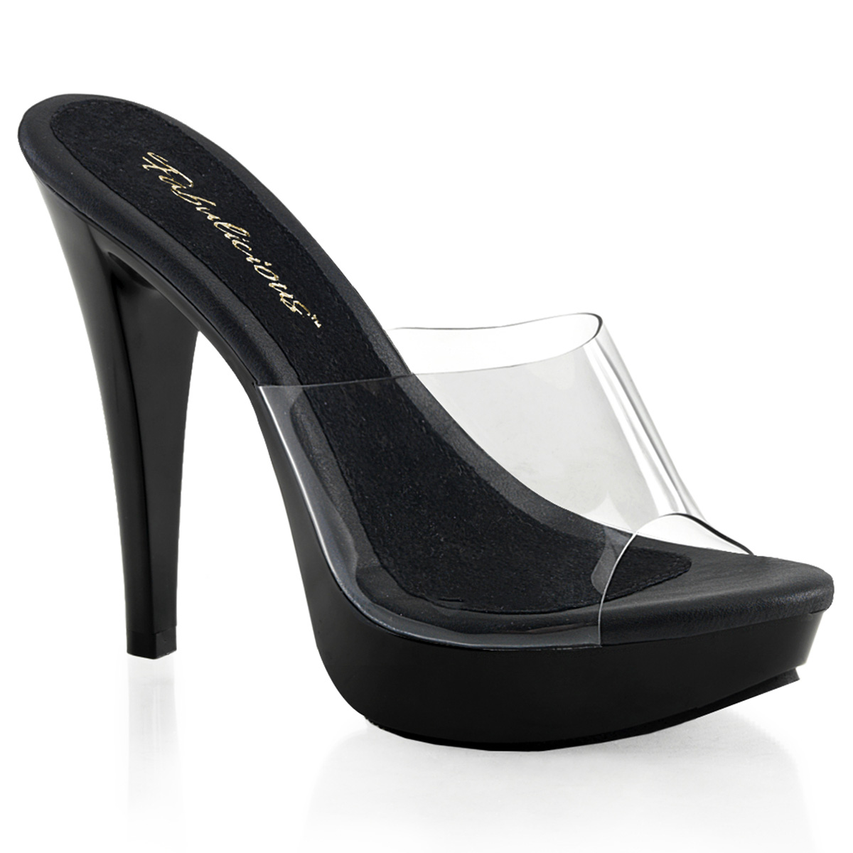 Women Open toe black block heel sandals ankle strap 5 Inches high heels  platform gladiator