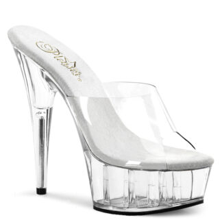 Pleaser 6"  Delight 601 Slip On - Clear Top and Clear Platform