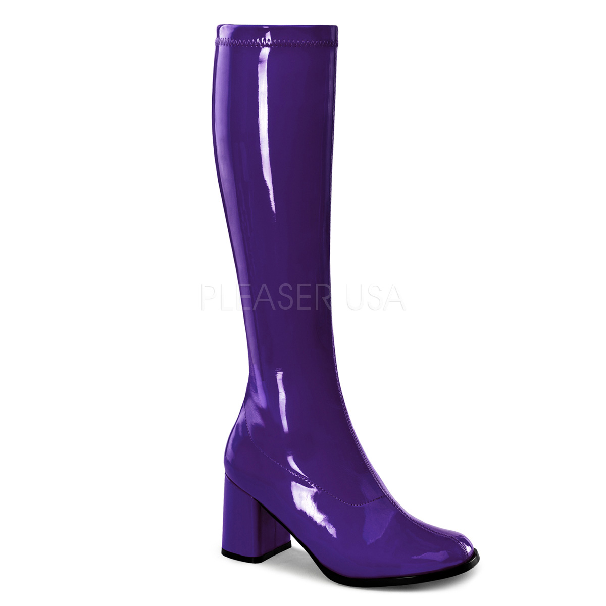 knee high purple boots