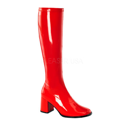 Funtasma 3″ Gogo Knee High Boots Patent Red