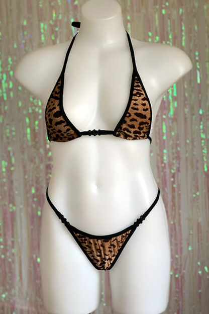 Siren Doll Micro Cup Bikini Set - Leopard Frnot