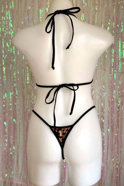Siren Doll Micro Cup Bikini Set - Leopard Back