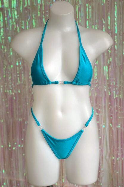 Siren Doll Micro Bikini Set - Sky Blue Front
