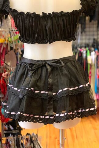 Ribbons with Bows Tutu Petticoat Skirt Back