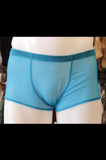 Siren Doll Men's Sheer Shorts - Turquoise Front