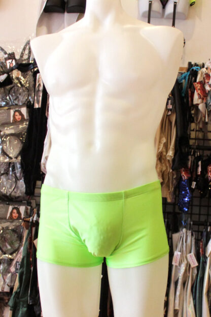 Siren Doll Men's Spandex Shorts - Neon Green Front 2