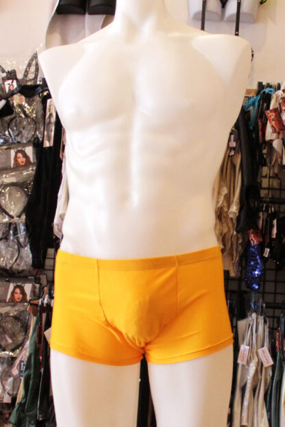 Siren Doll Men's Spandex Shorts - Yellow Front 2