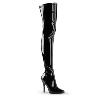 Pleaser 5" Seduce 3000 Thigh High Boot - Patent Black