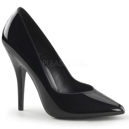 Pleaser 5" Seduce 420V Patent Black Shoes