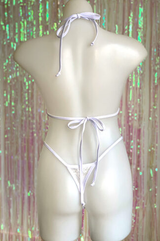 Siren Doll Small Cup Bikini Set - Lace White Back