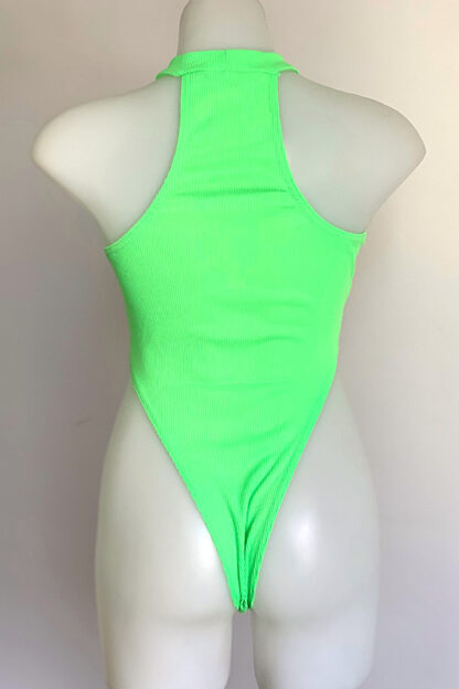 Cotton Like Bodysuit Neon Green Back